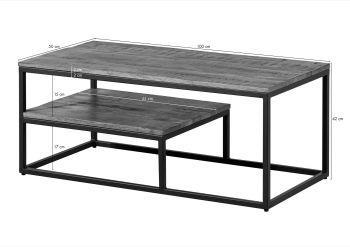 Couchtisch Mango 100x50x43 hellbraun geölt LOUNGE COLLECTION #101