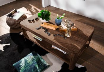 Couchtisch Sheesham 120x70x45 smoked cherry gebeizt TORONTO #105