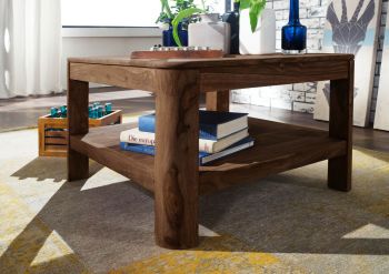 Couchtisch Sheesham 70x70x45 smoked cherry gebeizt TORONTO #106