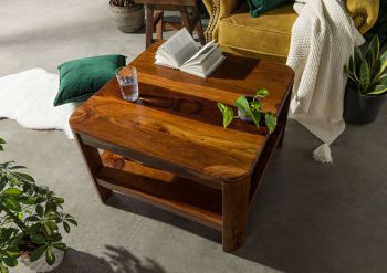 Couchtisch Sheesham 70x70x45 walnuss gewachst TORONTO #206