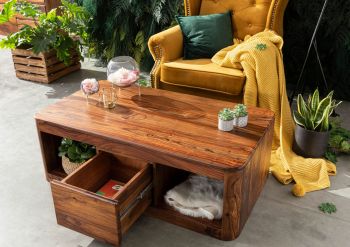Couchtisch Sheesham 118x65x40 walnuss gewachst TORONTO #252