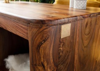Couchtisch Sheesham 118x65x40 walnuss gewachst TORONTO #252