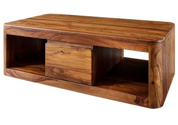 Couchtisch Sheesham 118x65x40 walnuss gewachst TORONTO #252