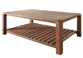 Couchtisch Sheesham 120x80x45 grau geölt BUENO #2001