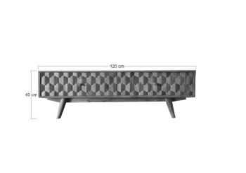 Couchtisch Akazie 120x70x40 natur lackiert MOSAYK #103