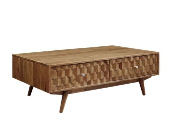 Couchtisch Akazie 120x70x40 natur lackiert MOSAYK #103