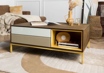 Couchtisch Mango 112x67x43 braun geölt CHICAGO #112