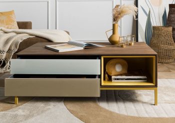 Couchtisch Mango 112x67x43 braun geölt CHICAGO #112
