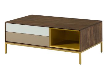Couchtisch Mango 112x67x43 braun geölt CHICAGO #112