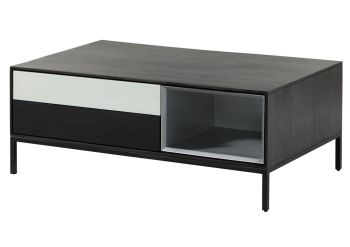 Couchtisch Mango 112x67x43 dunkelgrau geölt CHICAGO #212
