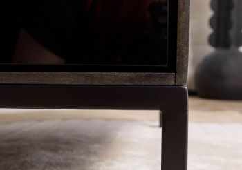 Couchtisch Mango 67x67x43 dunkelgrau geölt CHICAGO #213