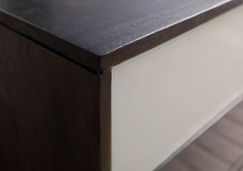 Couchtisch Mango 67x67x43 dunkelgrau geölt CHICAGO #213