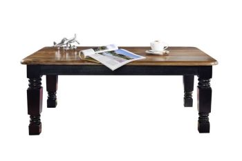 Couchtisch Sheesham 118x70x45 schwarz/braun lackiert NEW BOSTON #201