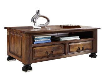 Couchtisch Sheesham 115x60x45 braun lackiert NEW BOSTON #203