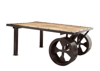 Couchtisch Mango 110x80x45 natur lackiert RAILWAY #133