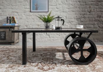 Couchtisch Mango 110x80x43 grau lackiert Railway #233