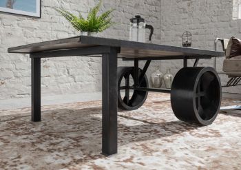 Couchtisch Mango 110x80x43 grau lackiert Railway #233