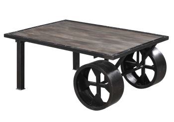 Couchtisch Mango 110x80x43 grau lackiert Railway #233
