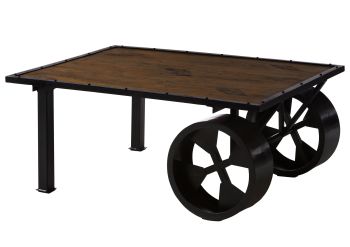 Couchtisch Mango 110x80x45 braun lackiert RAILWAY #433