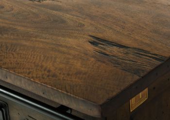 Garderobenbank Mango 120x45x40 braun lackiert RAILWAY #4011