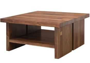 Couchtisch Sheesham 90x90x45 noble unique lackiert SYDNEY #120