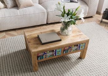 Couchtisch Mango 90x60x40 mehrfarbig lackiert LOUNGE COLLECTION #11