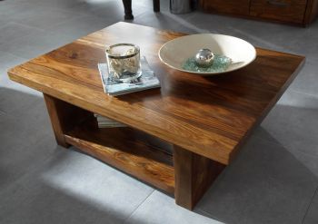 Couchtisch Sheesham 120x85x43 walnuss lackiert DUKE #119