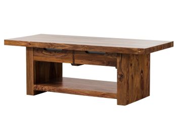 Couchtisch Sheesham 140x60x50 walnuss lackiert DUKE #121