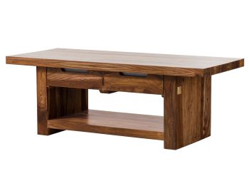 Couchtisch Sheesham 140x60x50 walnuss lackiert DUKE #121