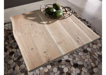 Couchtisch Akazie 90x90x45 Natural Stone lackiert FREEFORM #122