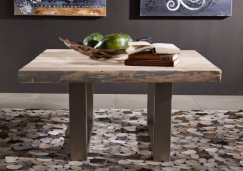 Couchtisch Akazie 90x90x45 Natural Stone lackiert FREEFORM #122