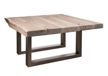 Couchtisch Akazie 90x90x45 Natural Stone lackiert FREEFORM #122