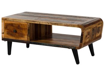 Couchtisch Altholz 120x60x53 mehrfarbig lackiert SIXTIES #106