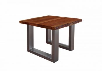 Couchtisch Akazie 60x60x45 walnuss lackiert FREEFORM 2 #09