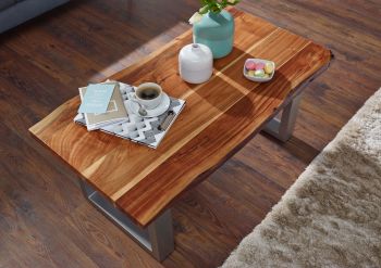 Couchtisch Akazie 110x60x45 walnuss lackiert FREEFORM 2 #11