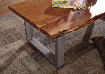 Couchtisch Akazie 150x70x45 walnuss lackiert FREEFORM 2 #12