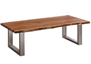 Couchtisch Akazie 150x70x45 walnuss lackiert FREEFORM 2 #12