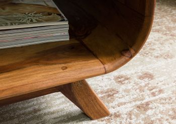 Couchtisch Sheesham 120x70x40 hellbraun lackiert MAILAND #134