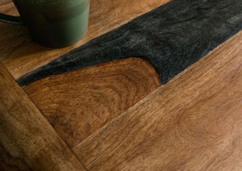 Couchtisch Sheesham 70x70x50 dunkelbraun lackiert MAILAND #233