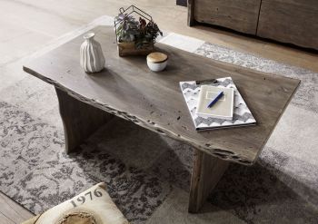 Couchtisch Akazie 120x60x45 Akazie grau lackiert  PURE ACACIA #427