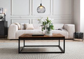 Couchtisch Akazie 110x70x40 walnuss lackiert LOUNGE COLLECTION #05