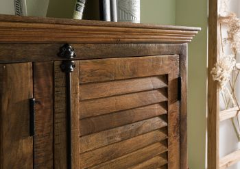 Highboard Mango 160x45x140 dunkelbraun geölt RODEZ #126