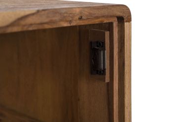 Badschrank Sheesham 50x35x128 natur sandgestrahlt MALMÖ 2 #260