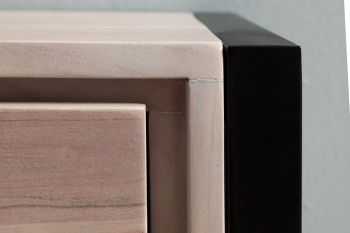 Highboard Akazie / Altholz 130x40x140 natur lackiert DENVER #100