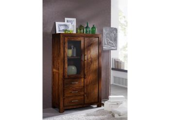 Highboard Sheesham 90x42x148 life honey lackiert METRO LIFE #108