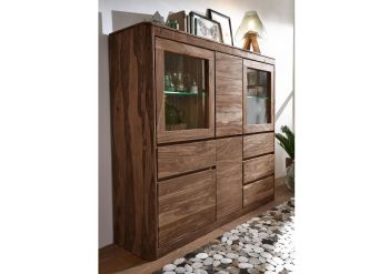 Highboard Sheesham 166x40x145 smoked cherry gebeizt TORONTO #104
