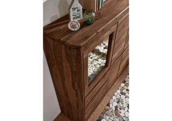 Highboard Sheesham 166x40x145 smoked cherry gebeizt TORONTO #104