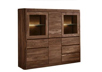 Highboard Sheesham 166x40x145 smoked cherry gebeizt TORONTO #104