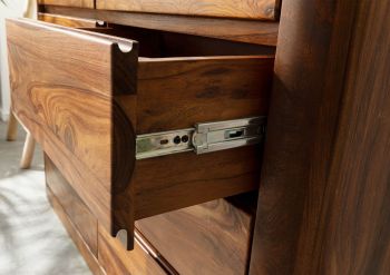 Highboard Sheesham 128x145x40 walnuss gewachst TORONTO #203