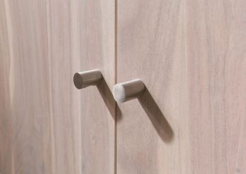 Highboard Akazie 120x42x160 weiß lackiert MOSAYK #215